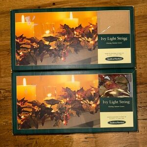 Smith & Hawken Ivy Light String with Warm Leaf Tones